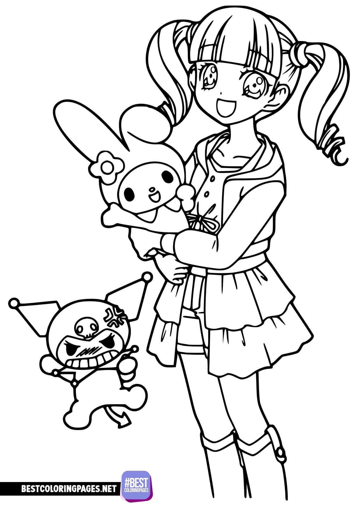 Kuromi Coloring Pages Bestcoloringpages