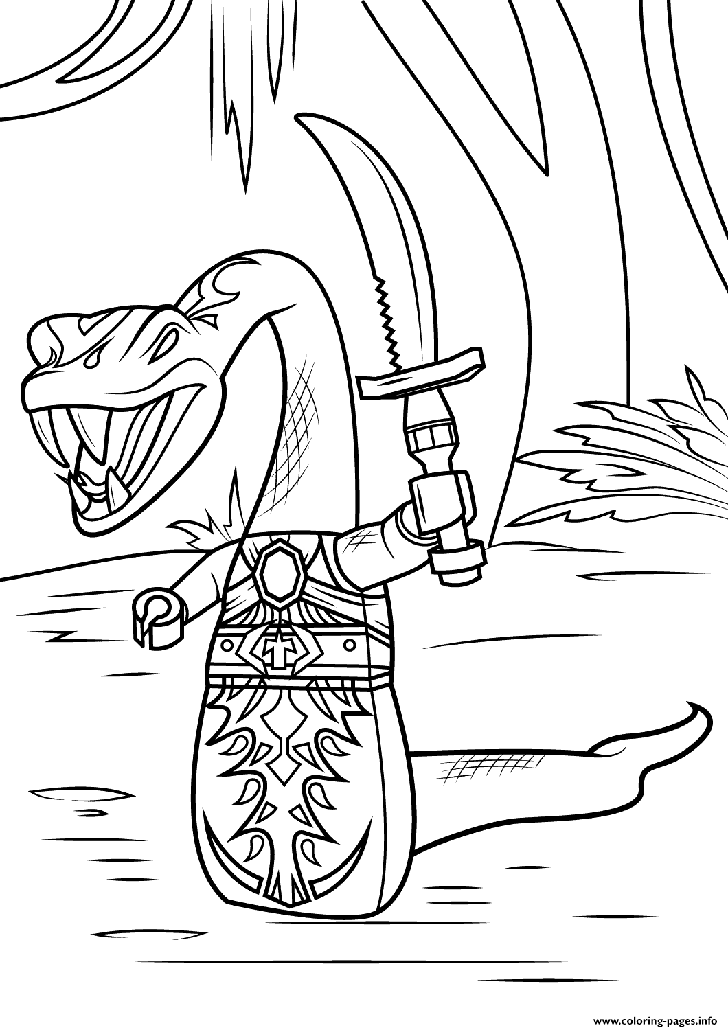Lego Ninjago Pythor Coloring Pages Printable