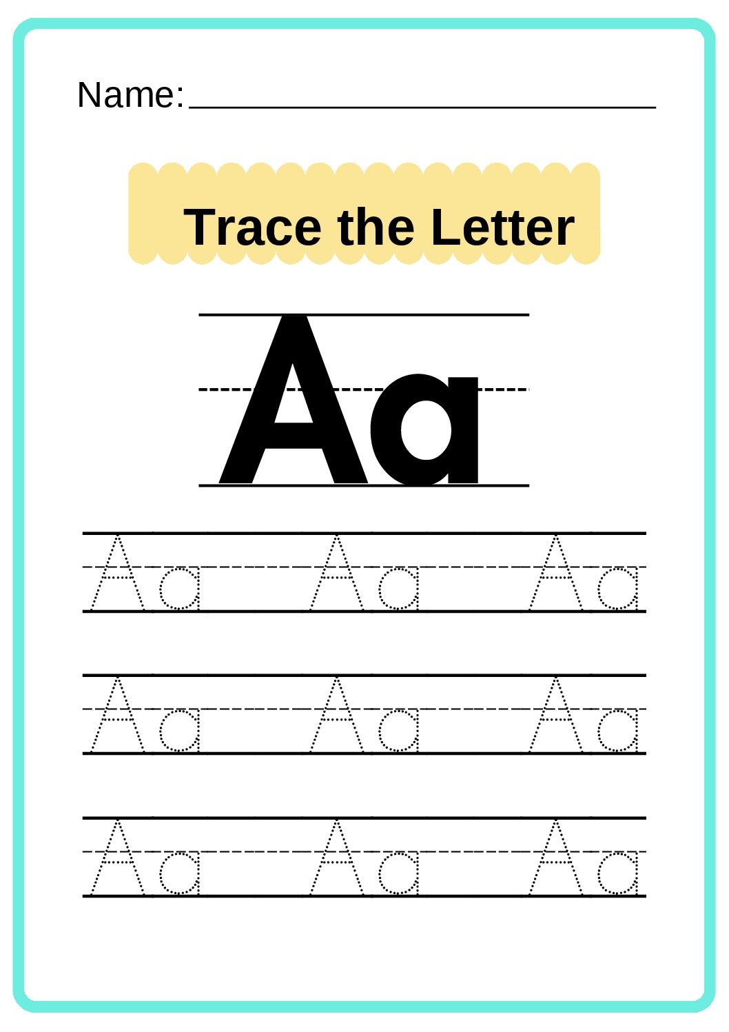 Letter A Alphabet Tracing Worksheets Free Printable PDF Worksheets 