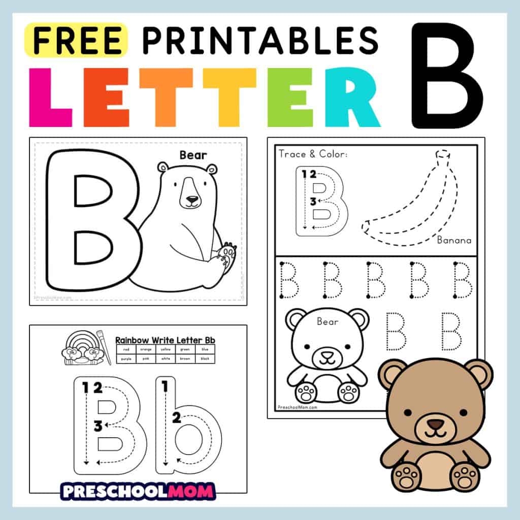Letter B Preschool Printables Preschool Mom Worksheets Library