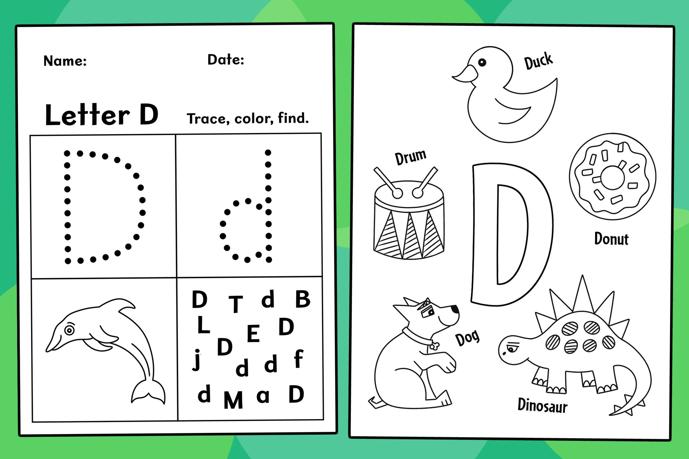 Letter D Worksheet 2 Worksheets Library
