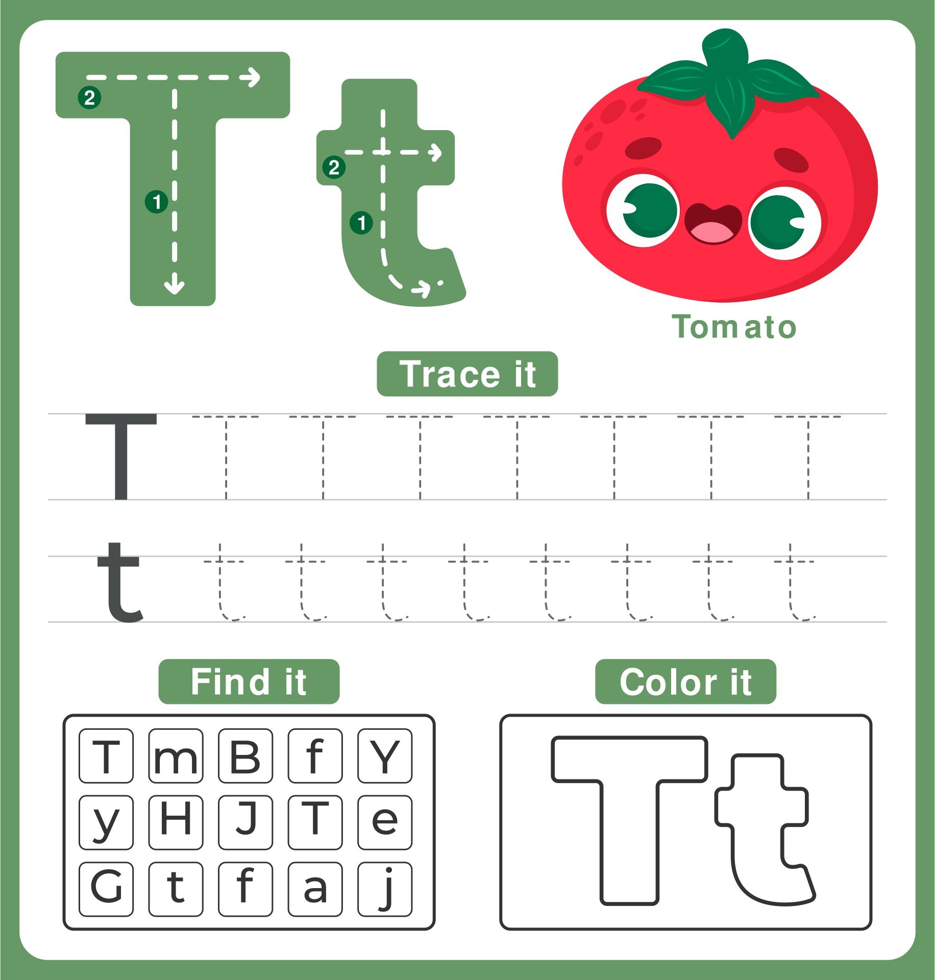 Letter T Worksheets LetterWorksheet