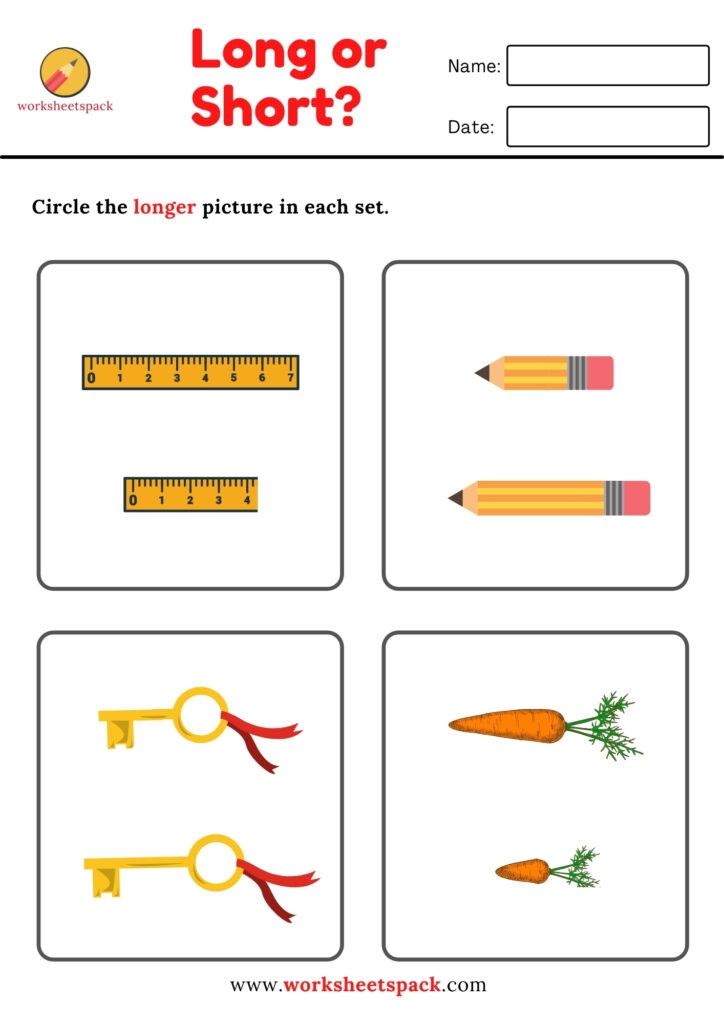 Long And Short Worksheets Worksheetspack