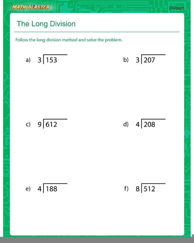 Long Division Practice Worksheets Printable Long Division Worksheets