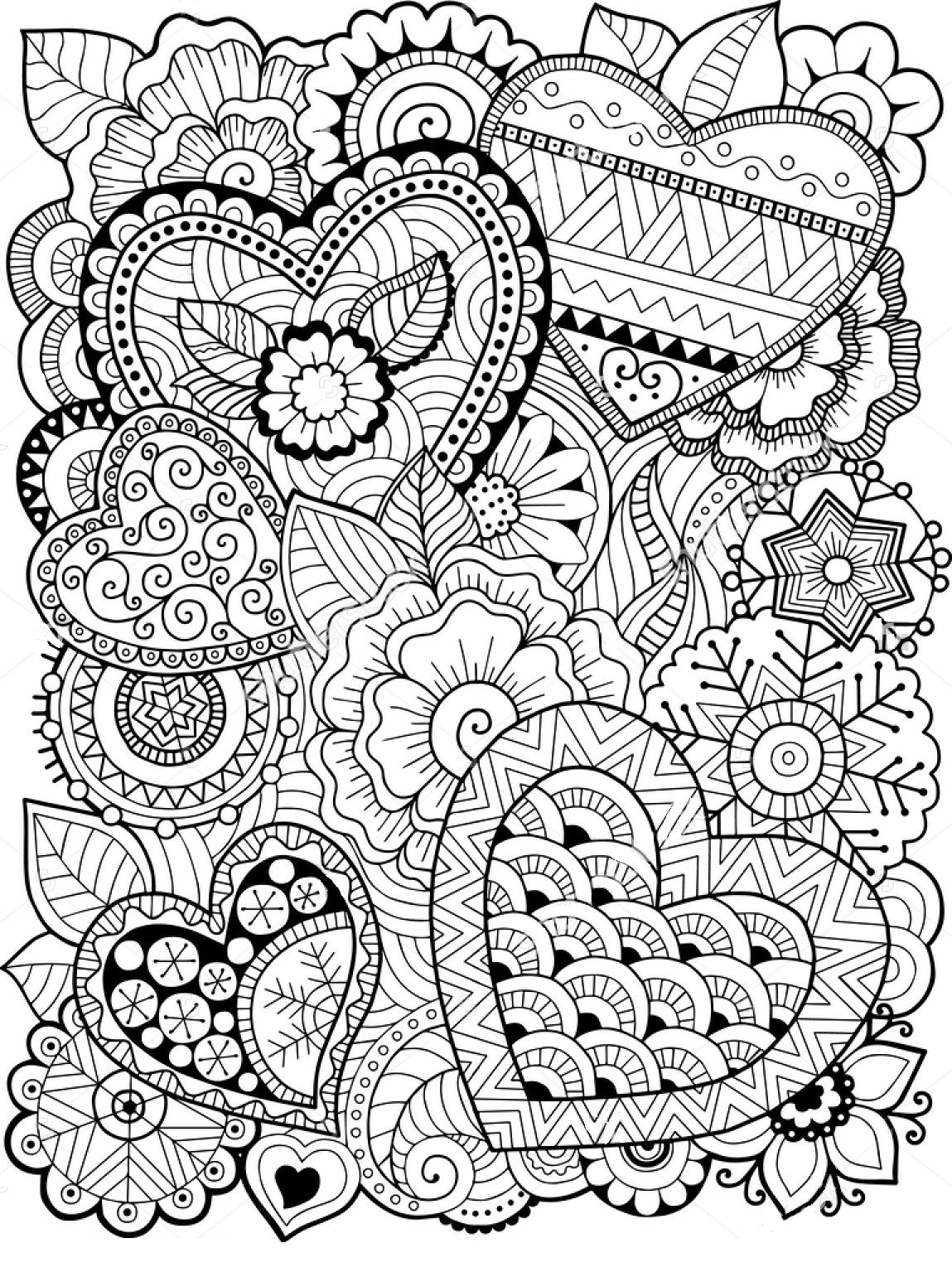 Love Mandala Coloring Pages