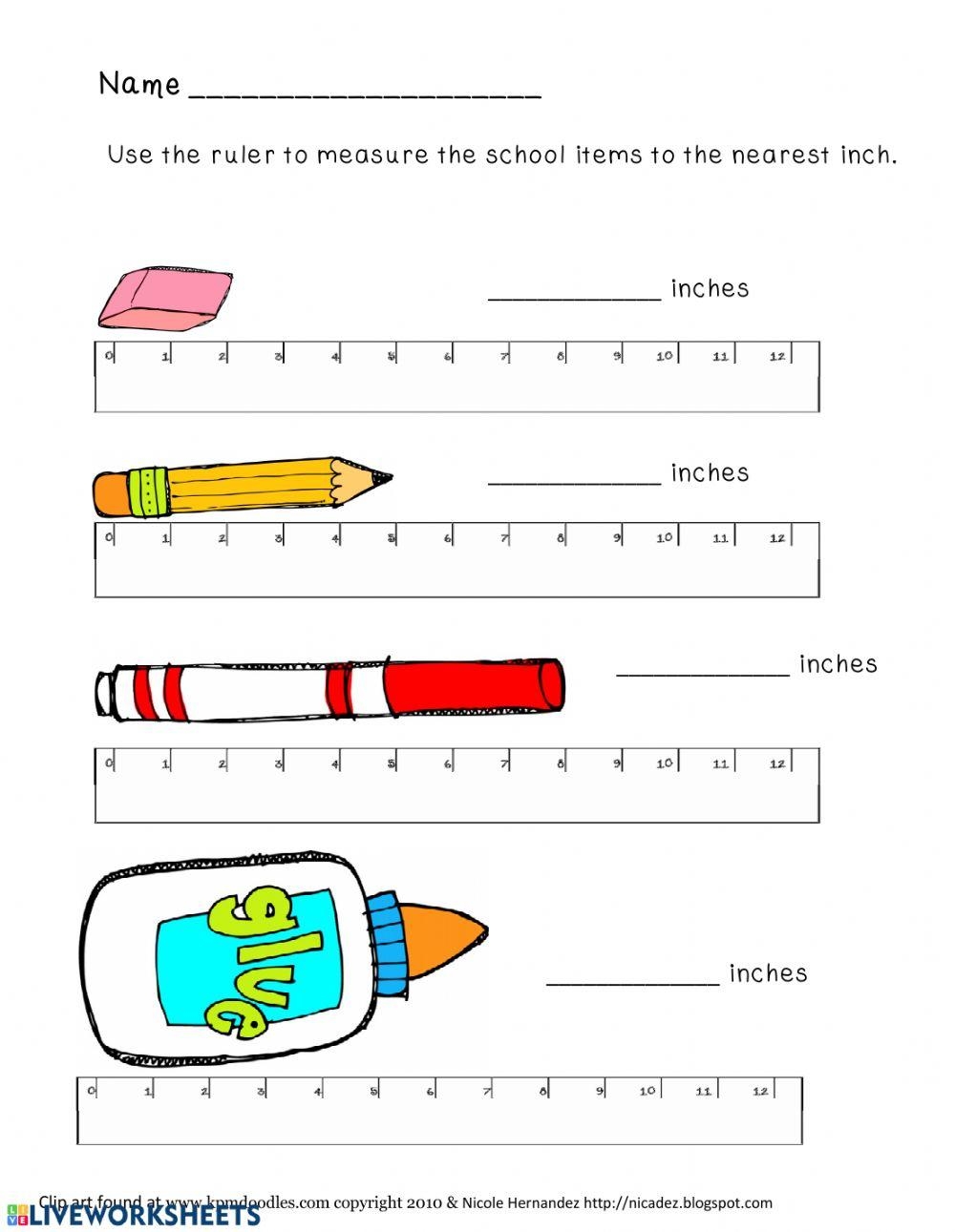 Measurement Worksheets Worksheet Live Worksheets Worksheets Library