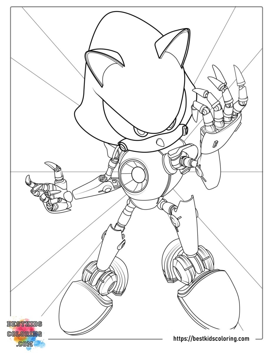 Metal Sonic Coloring Page