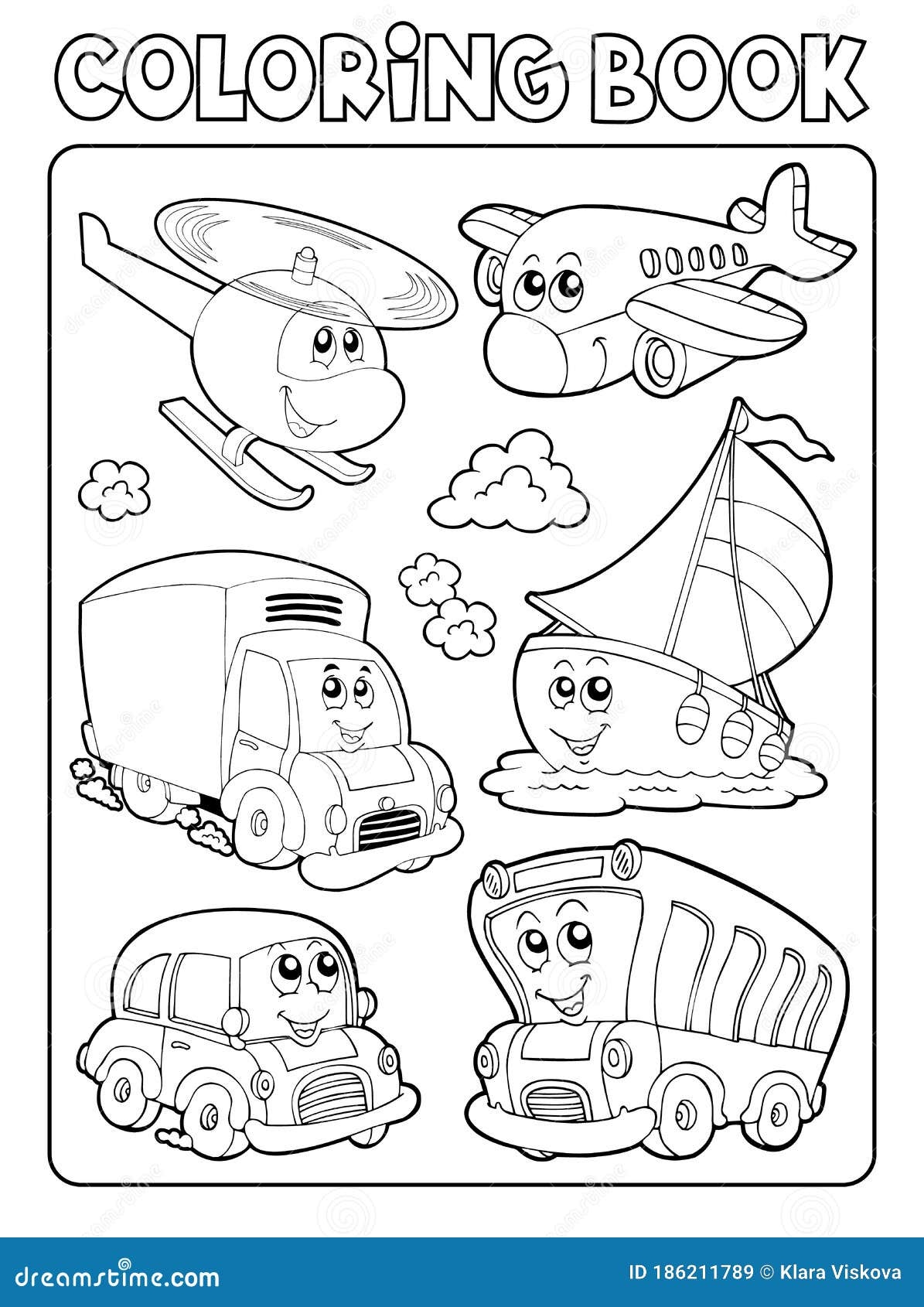 Mezclado Compa erismo Gracioso Transportation Coloring Pages Cubierta 