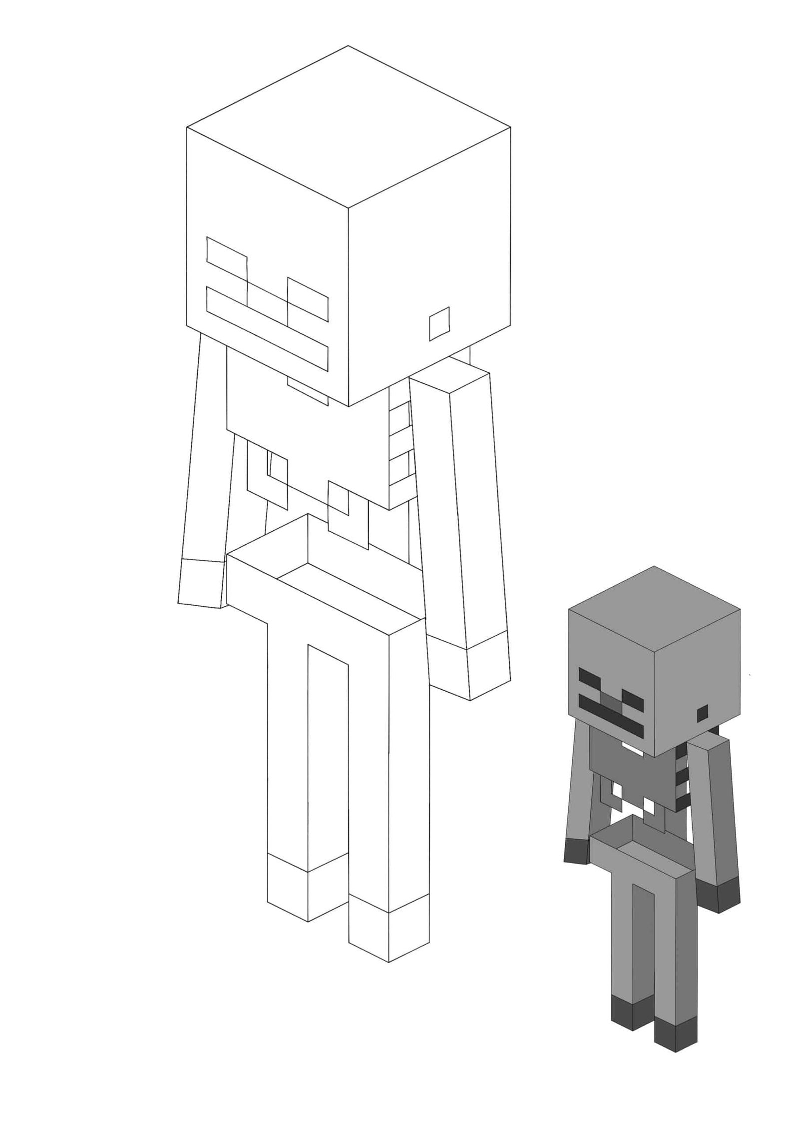 Minecraft Skeleton Coloring Page Coloring Pages The Best Porn Website