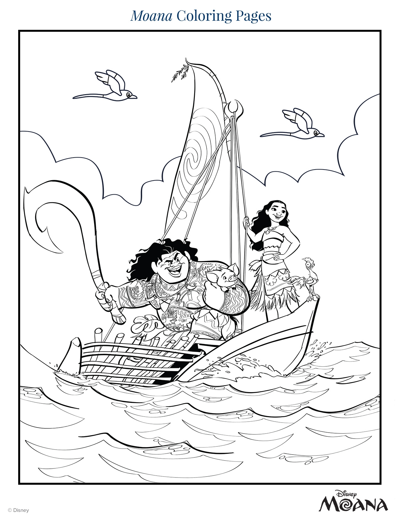 Moana Coloring Page Moana Coloring Pages Moana Coloring Colouring Pages 