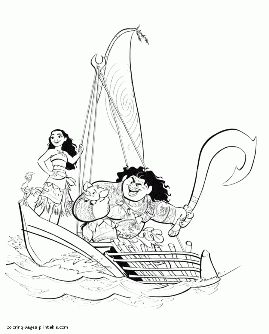 Moana Colouring Pages Free Free Printable Templates