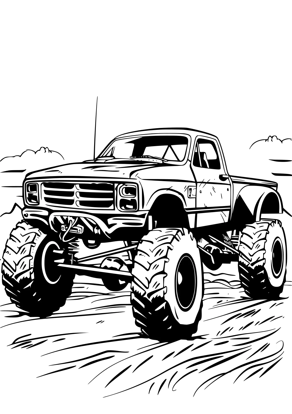 Monster Truck Color Page Coloring Page Truck Trucks Vehicle 