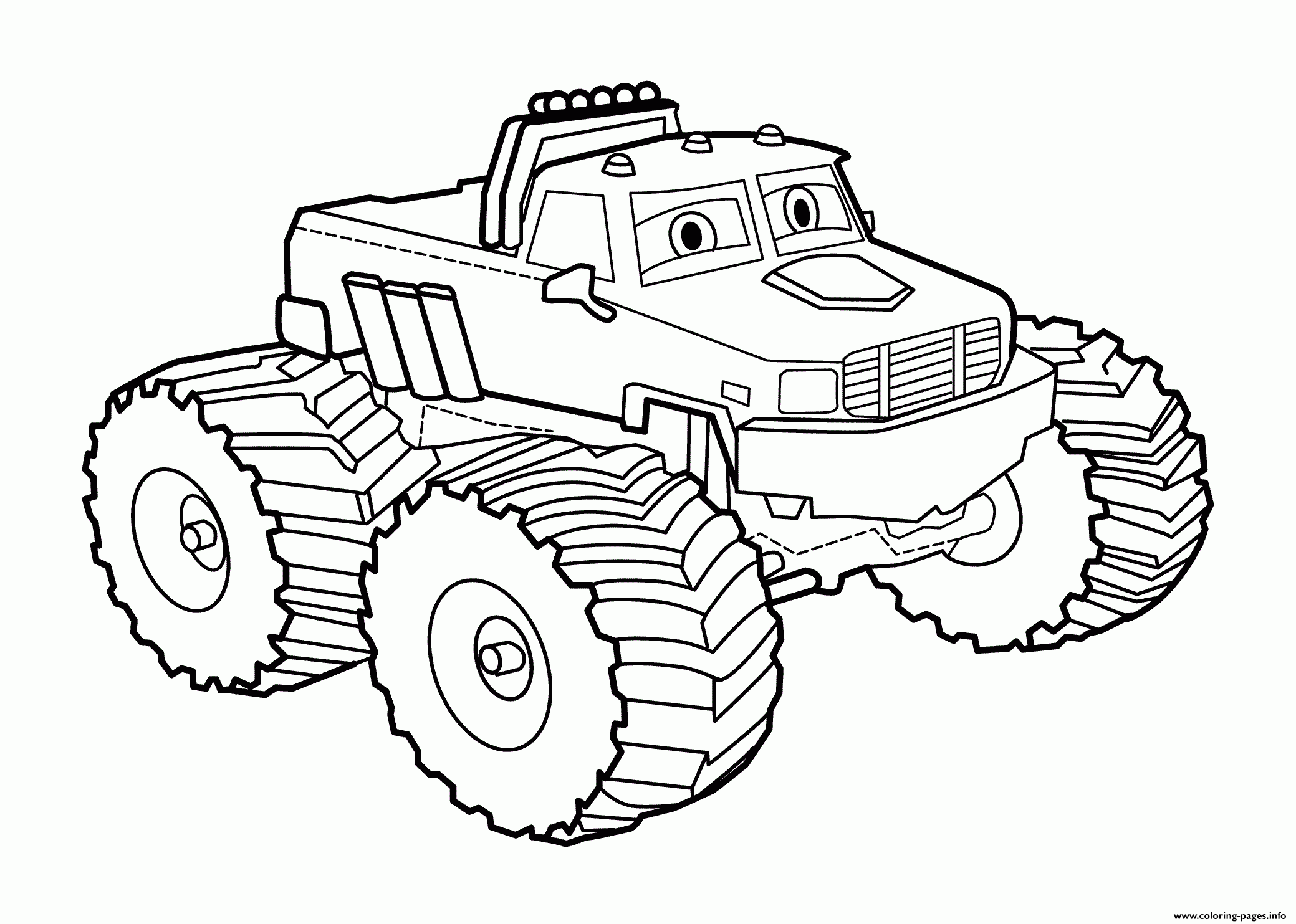 Monster Truck Coloring Pages Learny Kids
