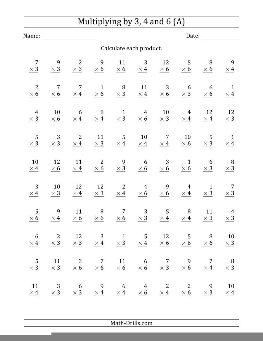 Multiplication X3 Worksheets AlphabetWorksheetsFree