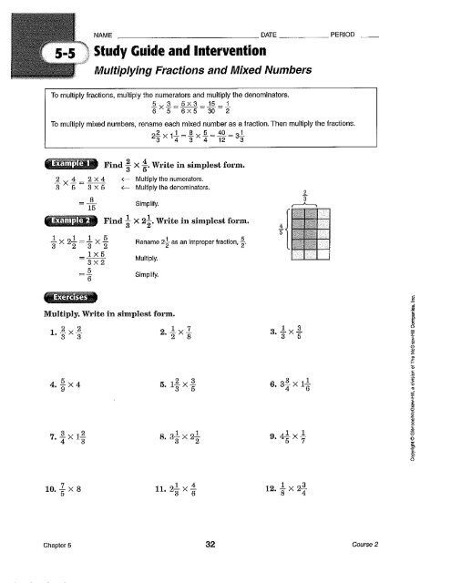Multiplying Fractions Practice Worksheet Worksheets Library