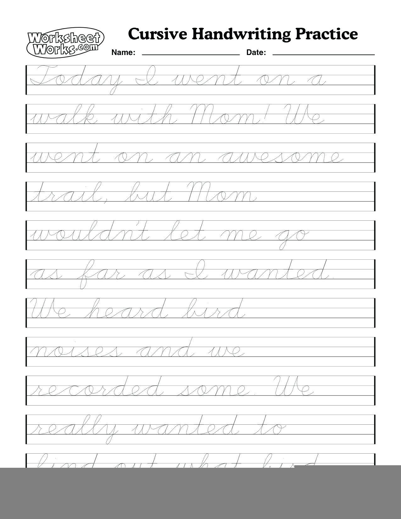 Name Tracing Worksheets Cursive Name Tracing Worksheets