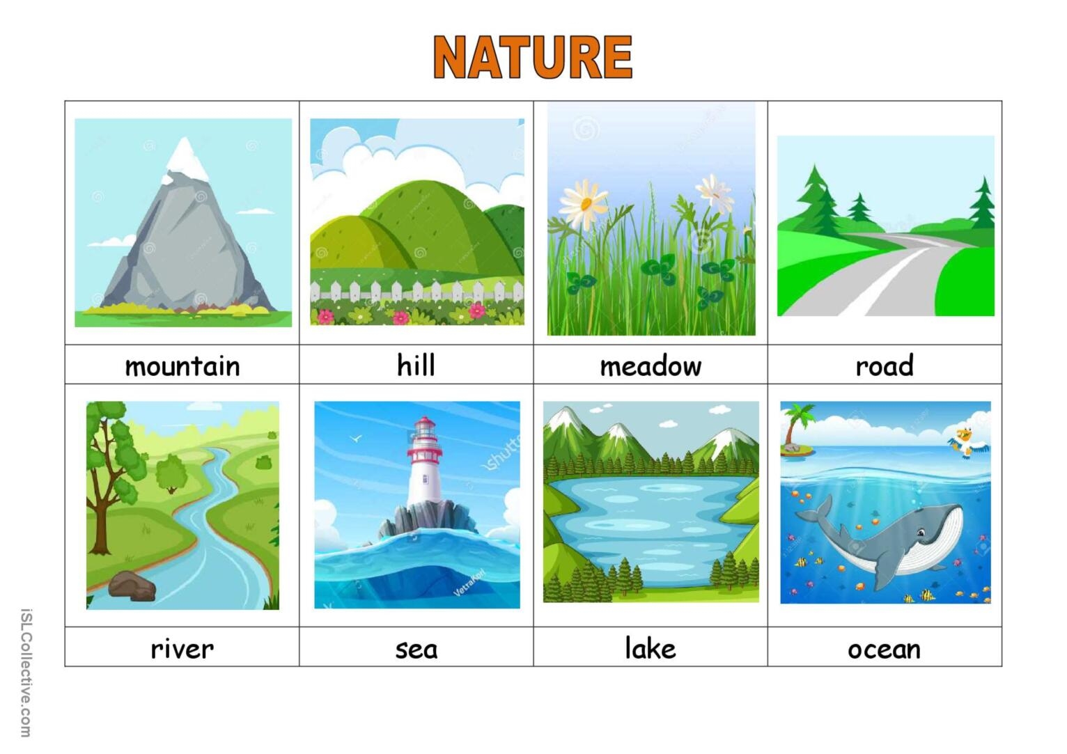 NATURE Vocabulary English ESL Worksheets Pdf Doc