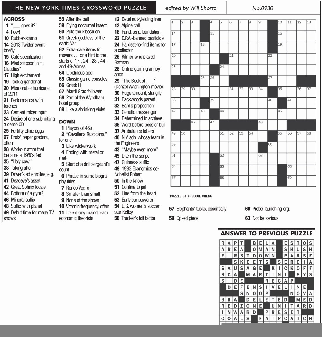 Ny Times Crossword Puzzles Printable FreePrintableTM