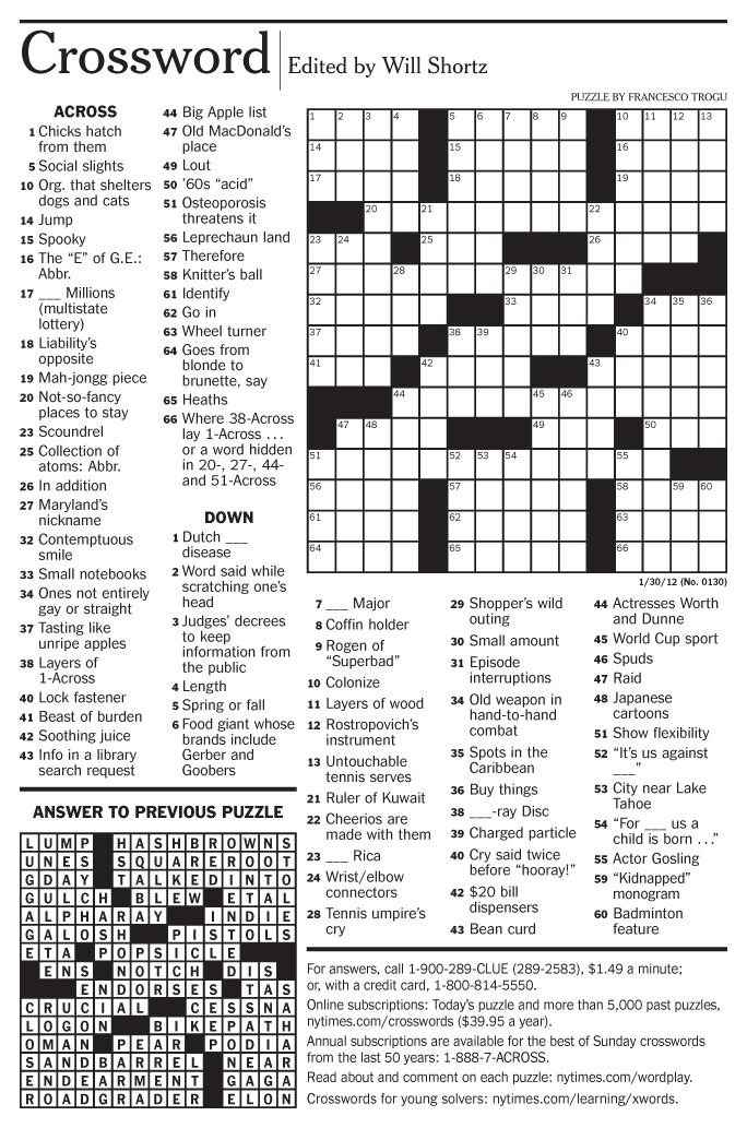 Ny Times Free Printable Sunday Crossword James Crossword Puzzles