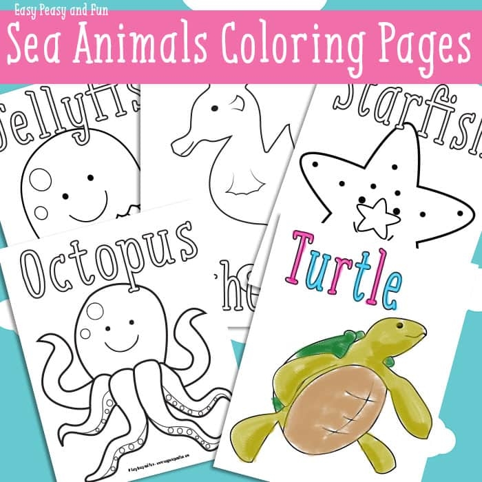 Ocean And Sea Animals Coloring Pages Free Printable Easy Peasy And Fun