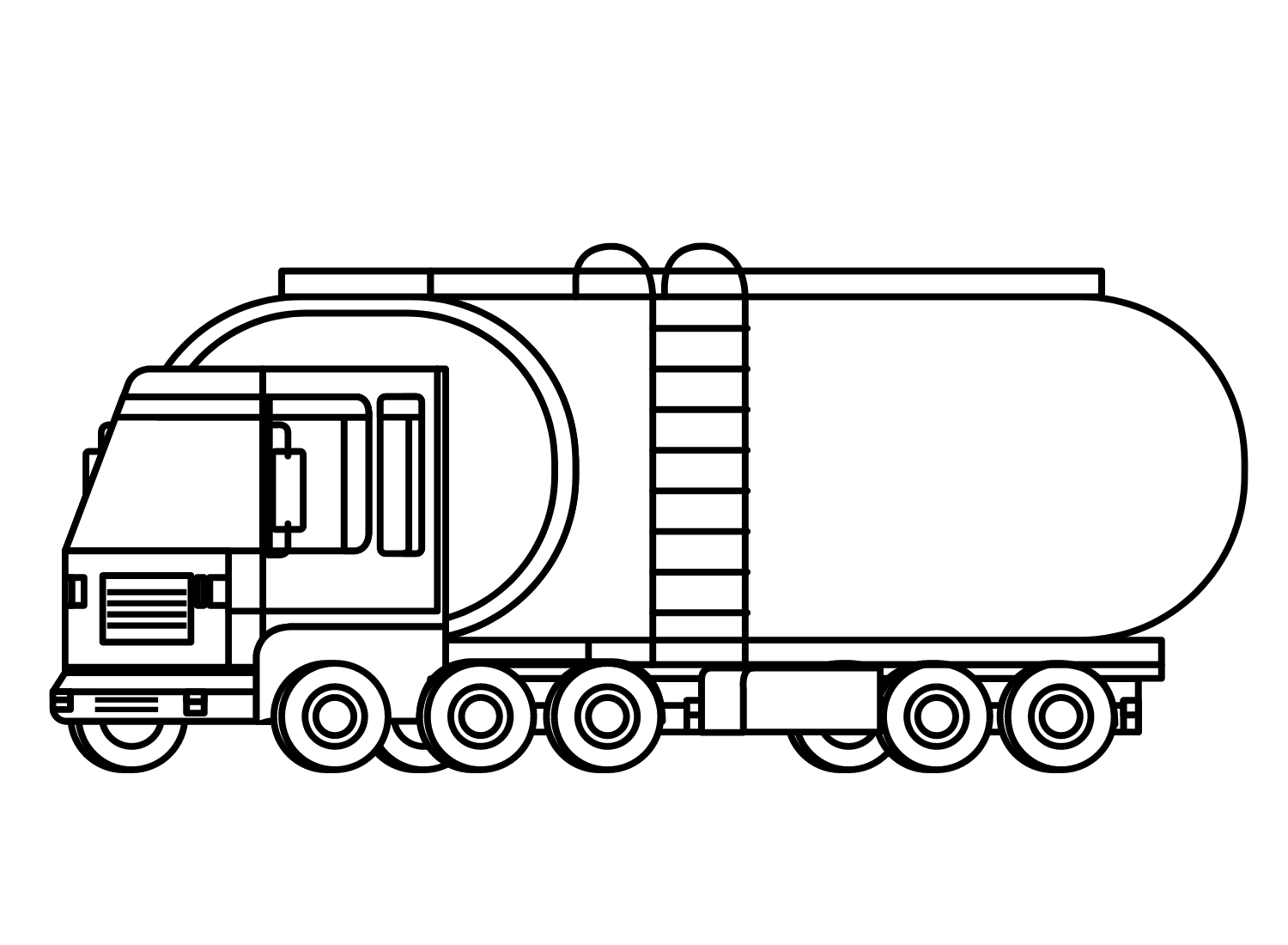 Oil Tanker Truck Coloring Page Free Printable Coloring Pages