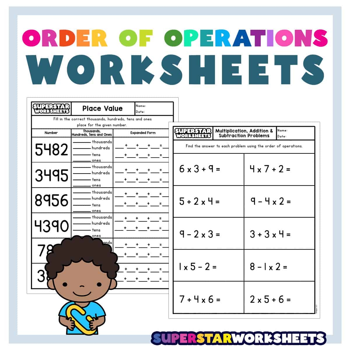 Order Of Operations Worksheets Superstar Worksheets Worksheets Library