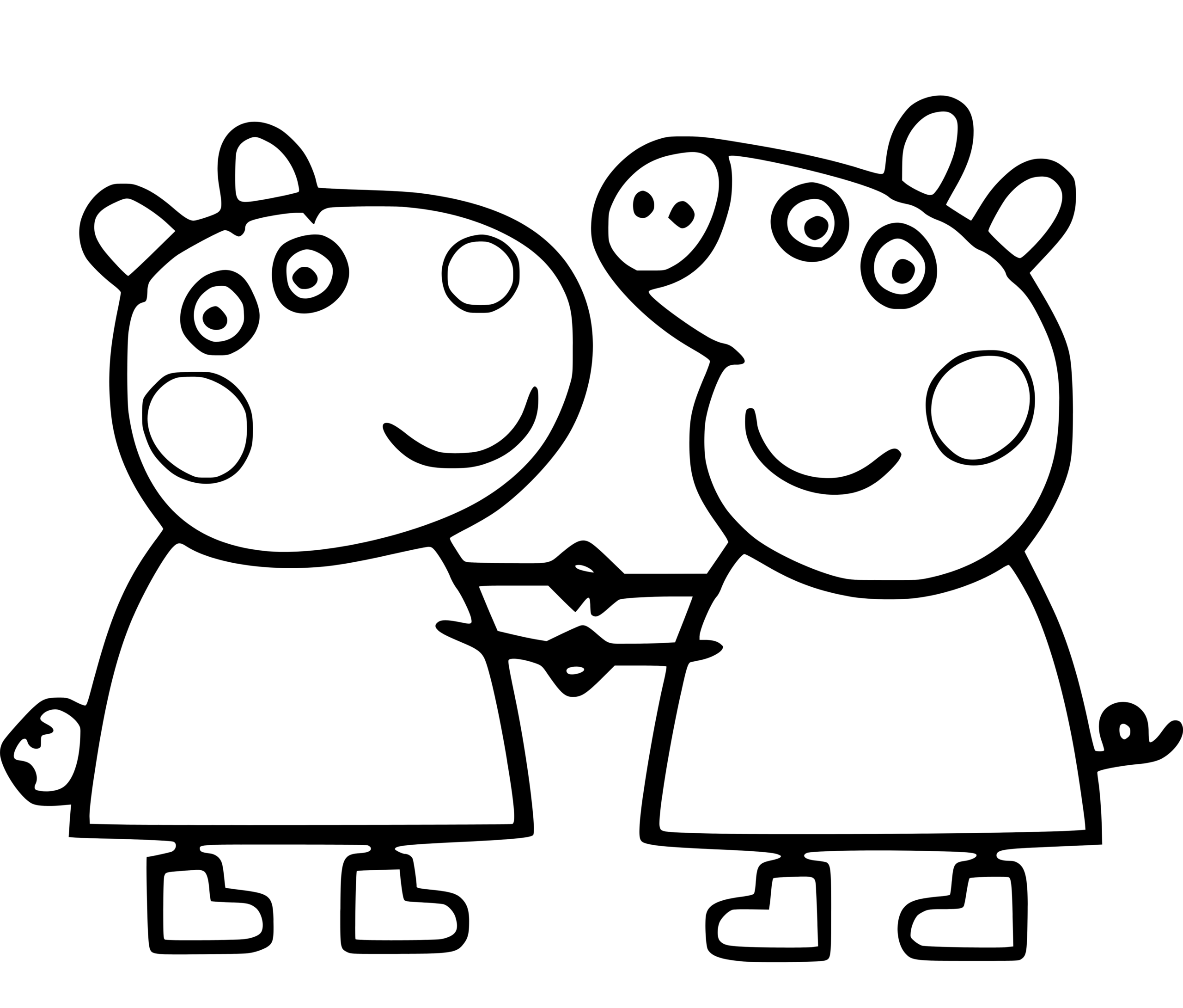Peppa Pig Coloring Pages 37 Printable Sheets Simple To Draw Easy For 