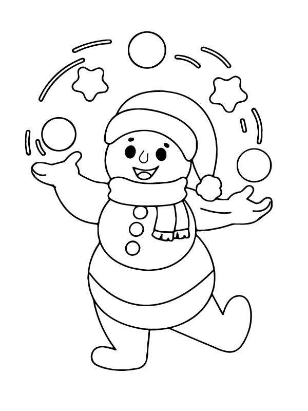 Playful Snowman Coloring Page Free Printable Coloring Pages For Kids