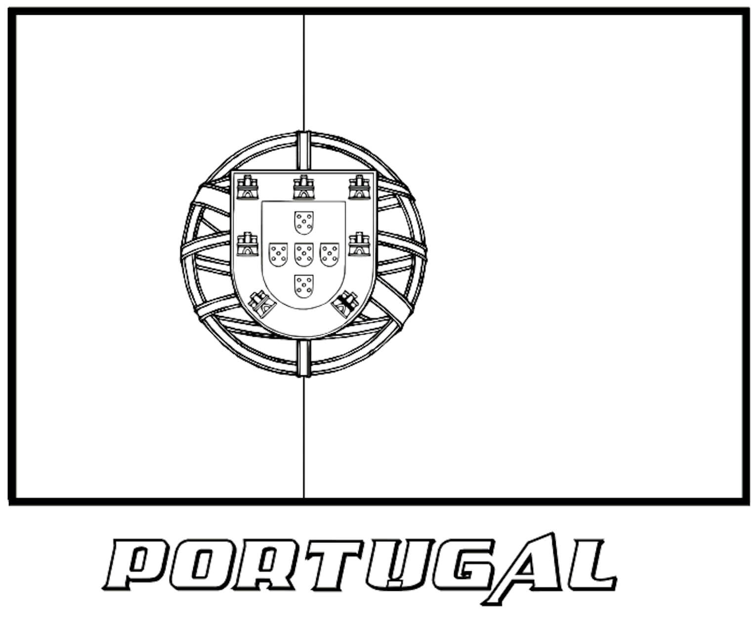 Portugal Flag Coloring Page Free Printable Coloring Pages For Kids