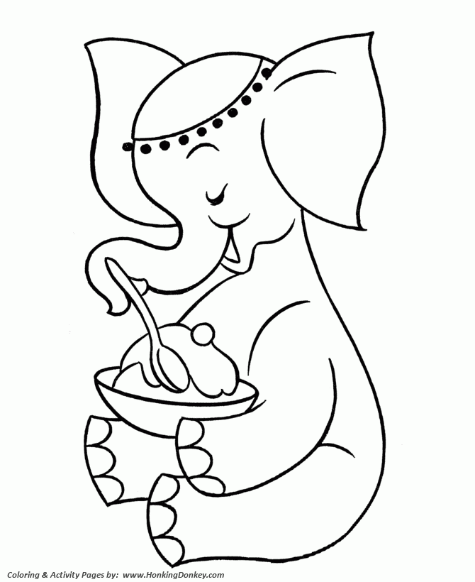 Pre K Coloring Pages Free Printable Elephant Pre K Coloring Page 