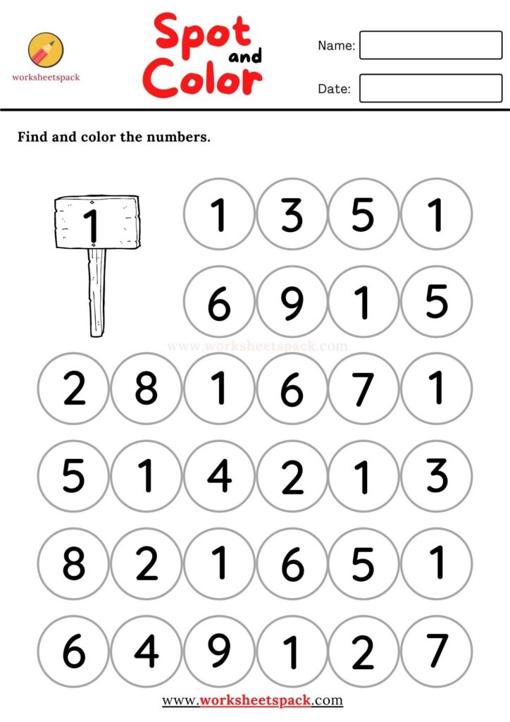 Preschool Number Worksheets 1 10 Worksheetspack Worksheets Library