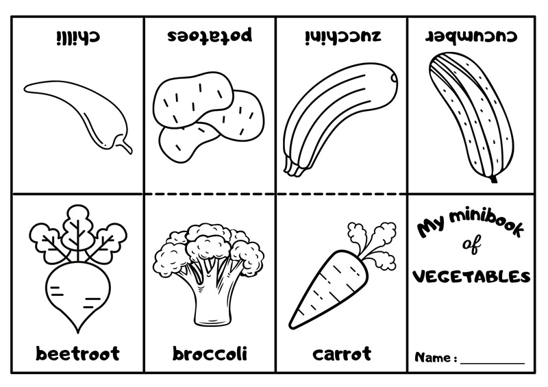 Preschool Vegetable Coloring Pages Coloring Book 