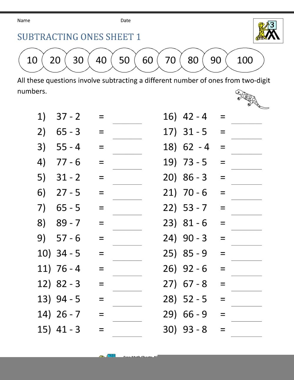 Printable 3rd Grade Math Worksheets Printable Worksheets