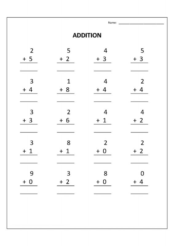 Printable Basic Math Worksheets Addition K5 Worksheets