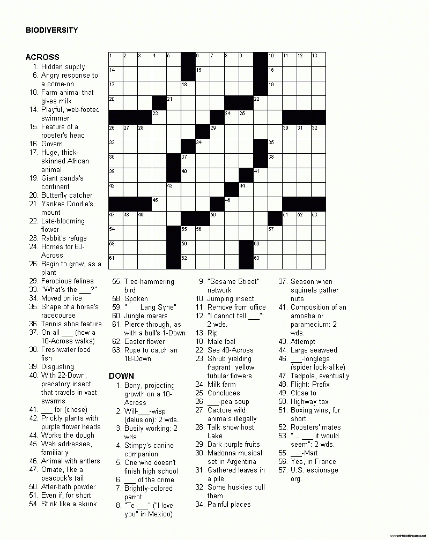 Printable Crossword Adults Printable Crossword Puzzles