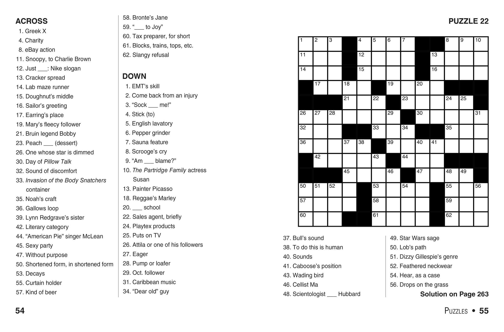 Printable Crosswords For Seniors