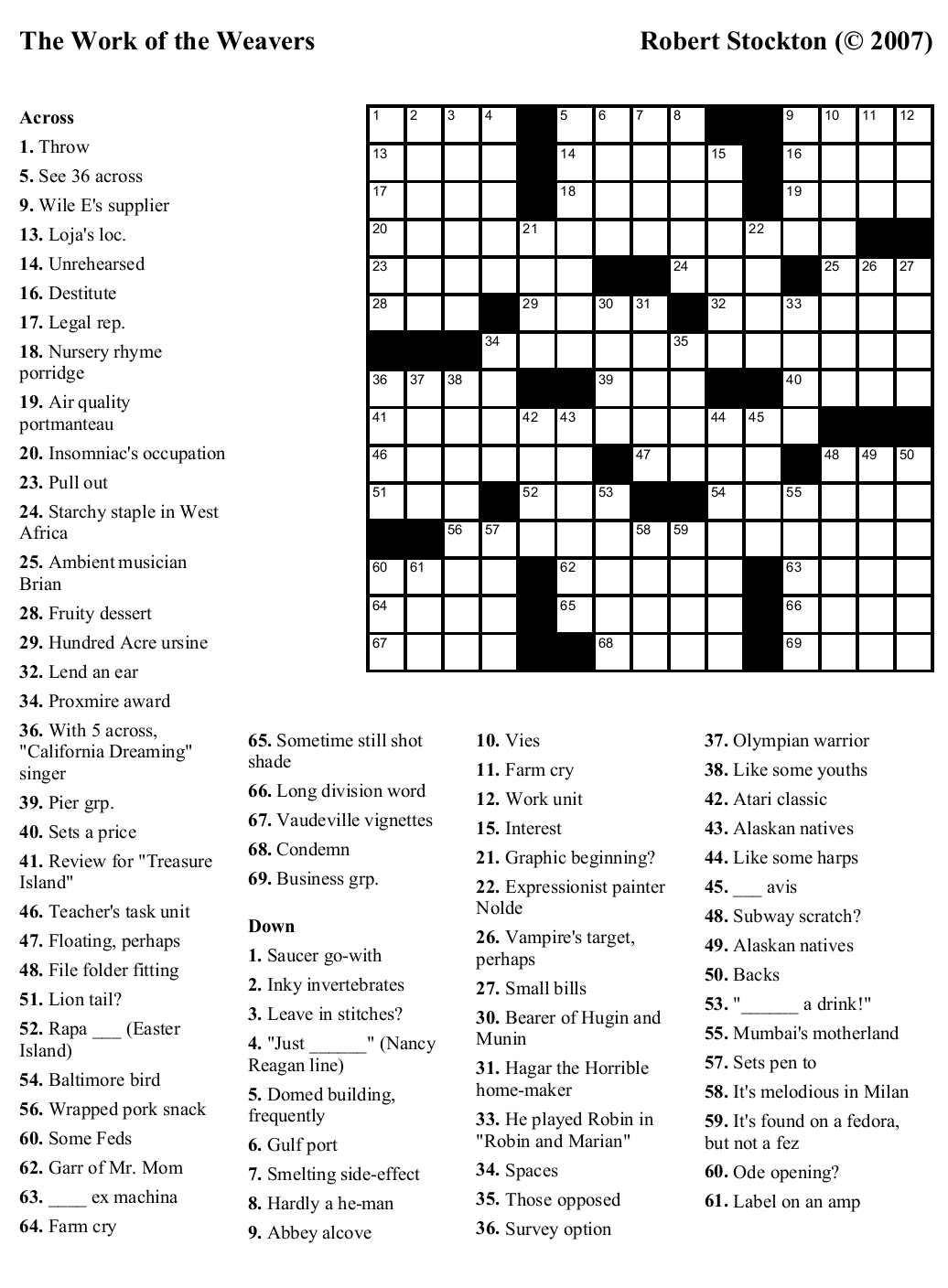 Printable Difficult Crossword Puzzles Printable Word Searches