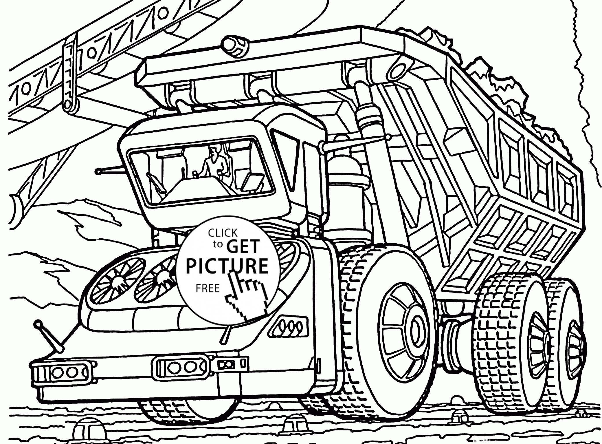 Printable Dump Truck Coloring Pages