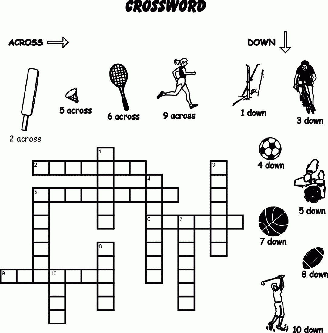 Printable Sports Crossword Puzzles For Kids 101 Activity