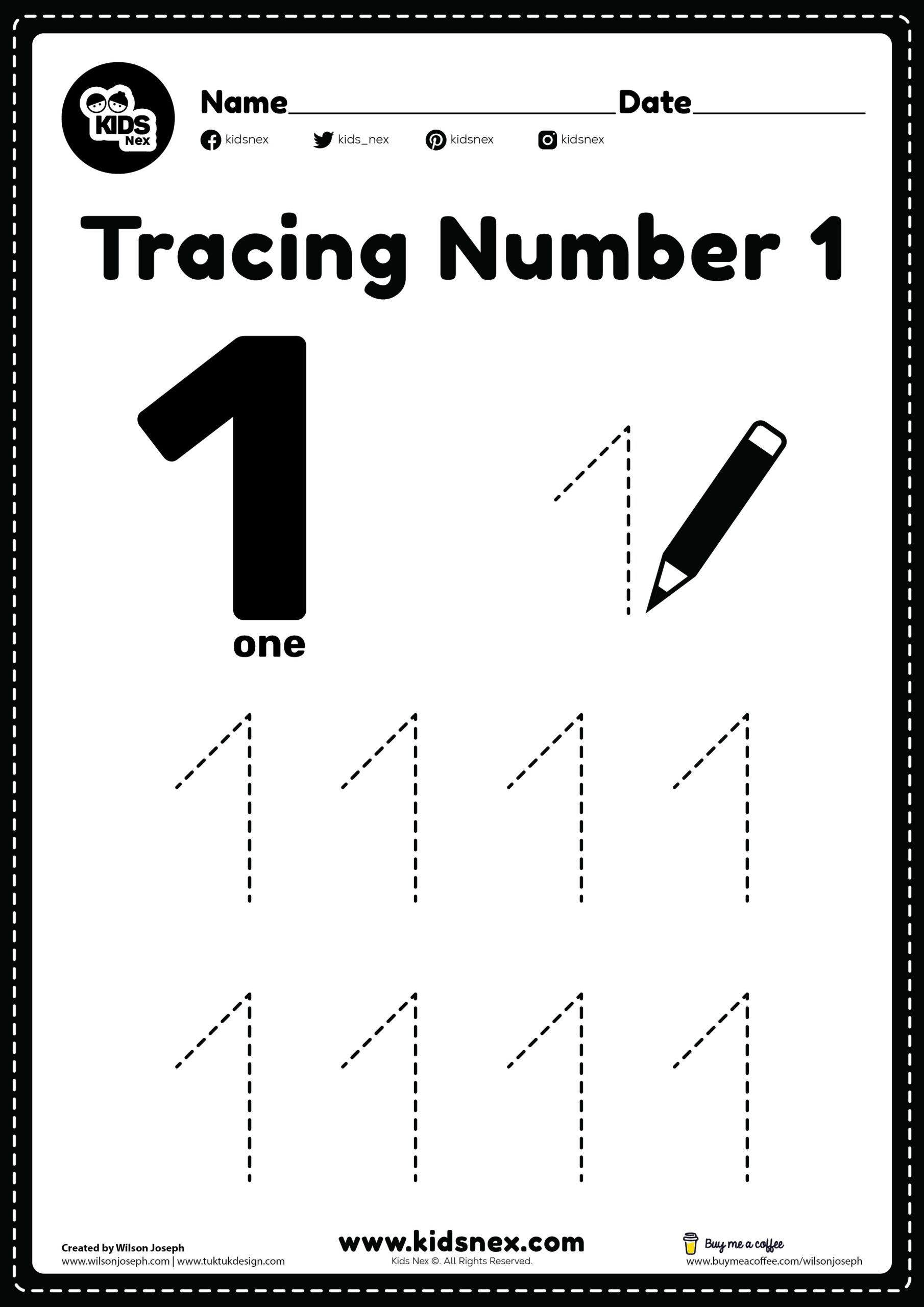 Printable Tracing Worksheet For Preschool Kindergarten Just 