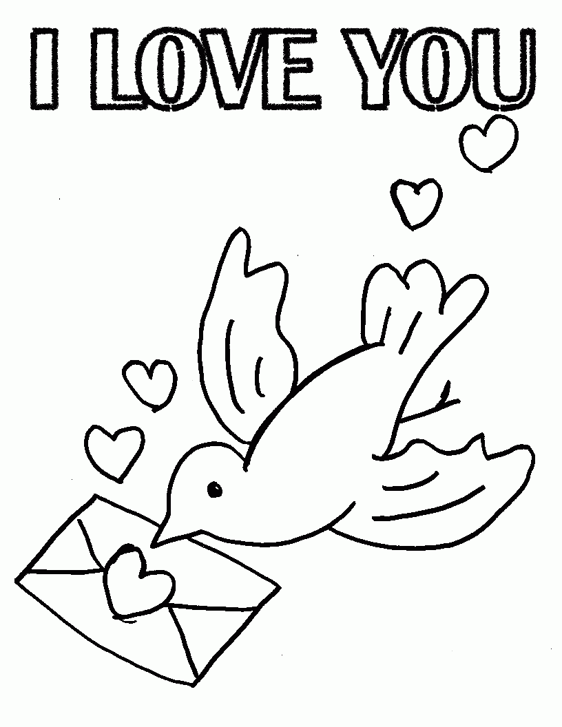 quot I Love You quot Coloring Pages