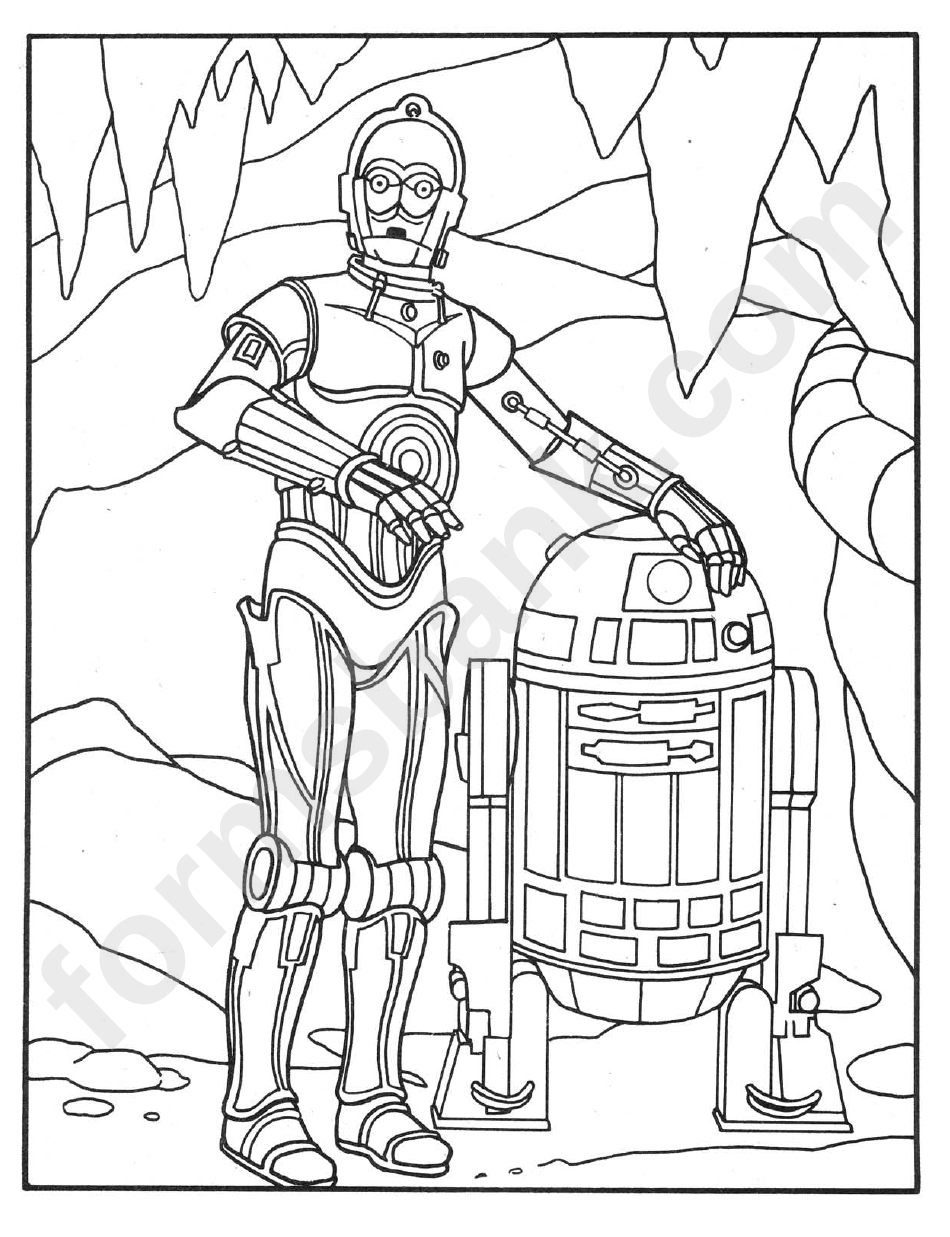 R2d2 Star Wars Coloring Sheets Printable Pdf Download