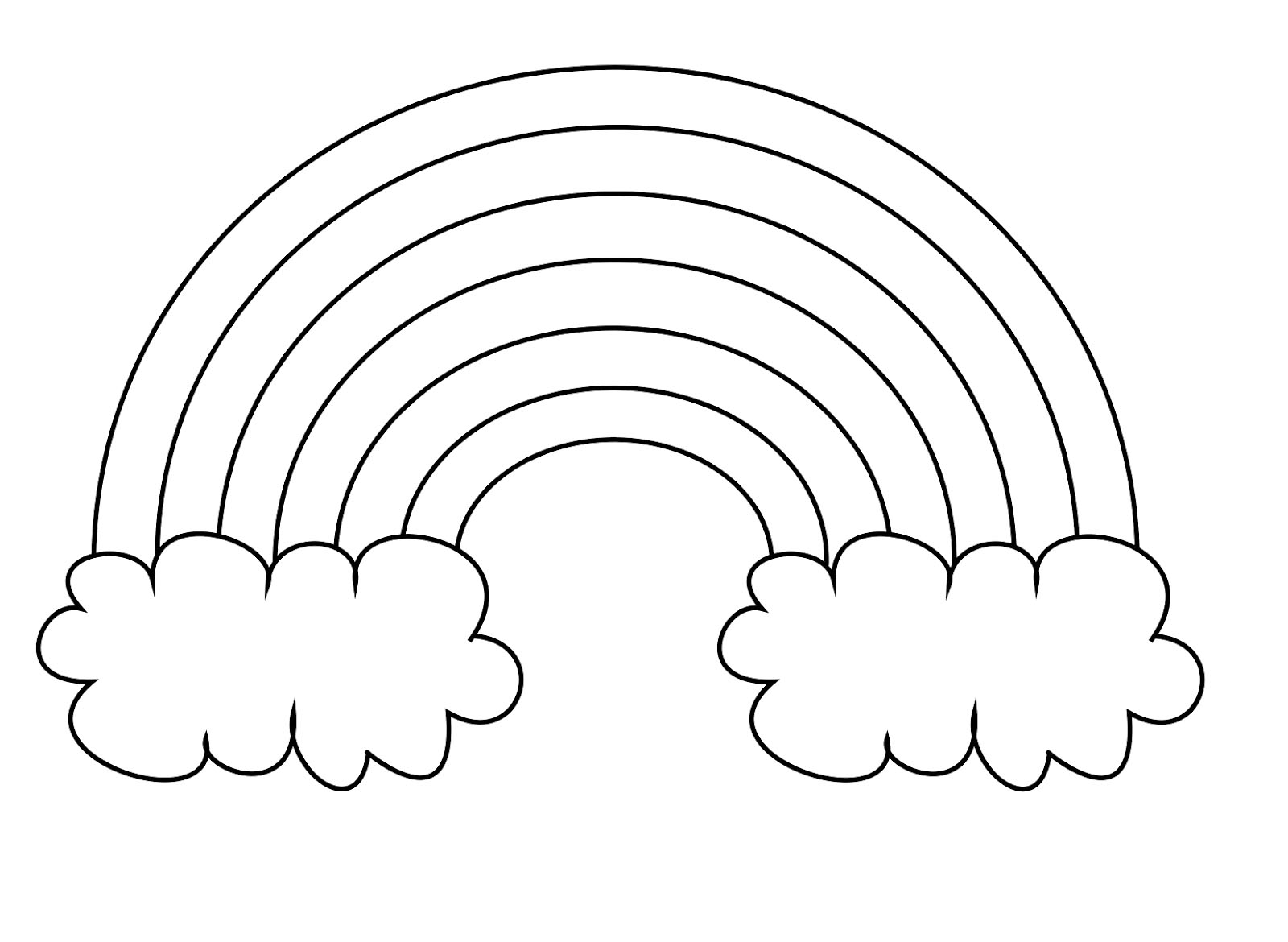 Rainbow Clipart To Color 20 Free Cliparts Download Images On