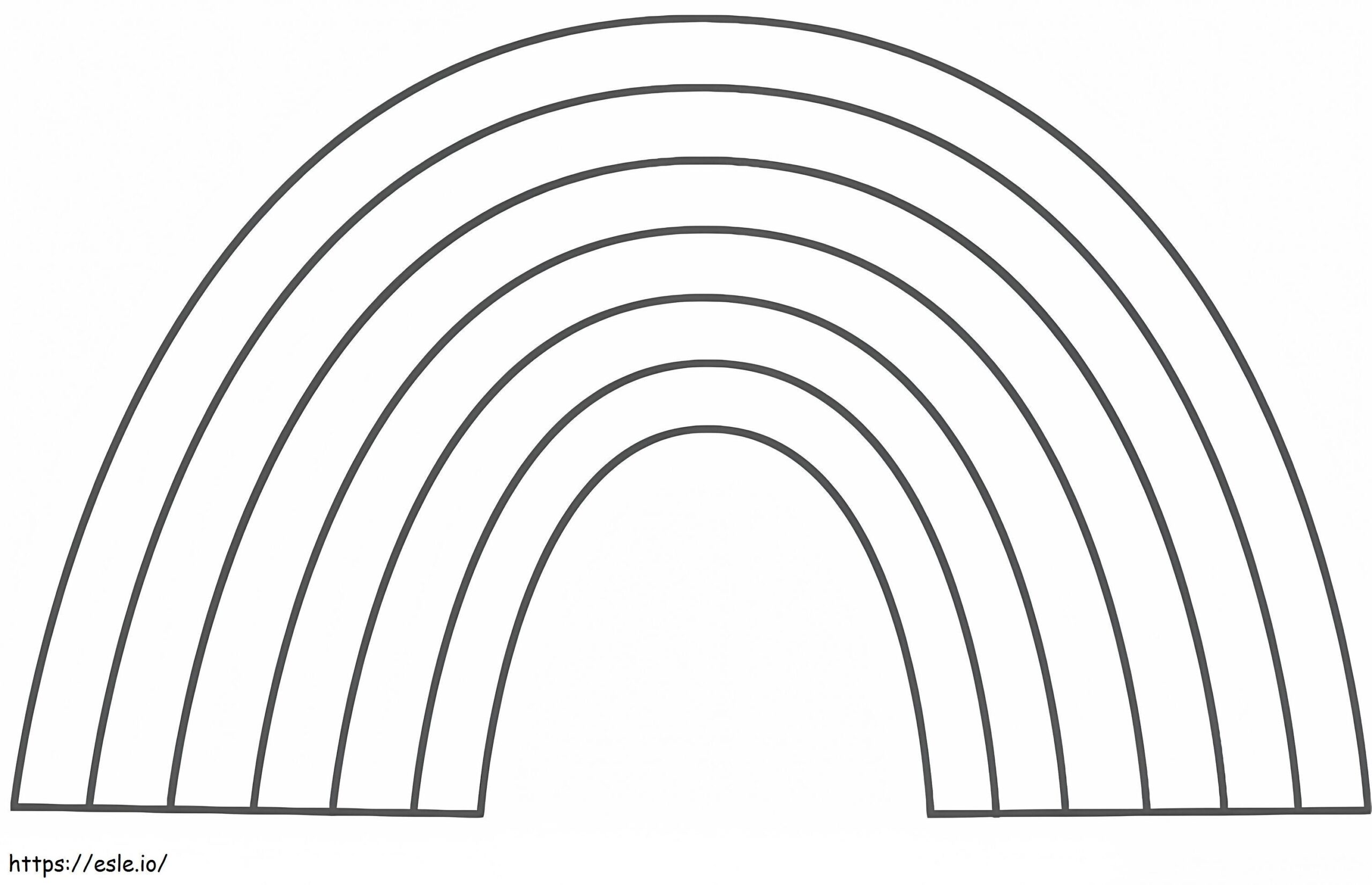 Rainbow Coloring Page 3 Coloring Page