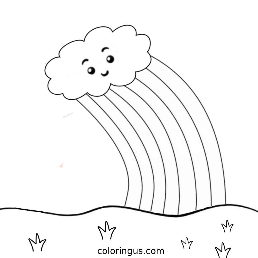 Rainbow Coloring Pages Free Printable PDF 