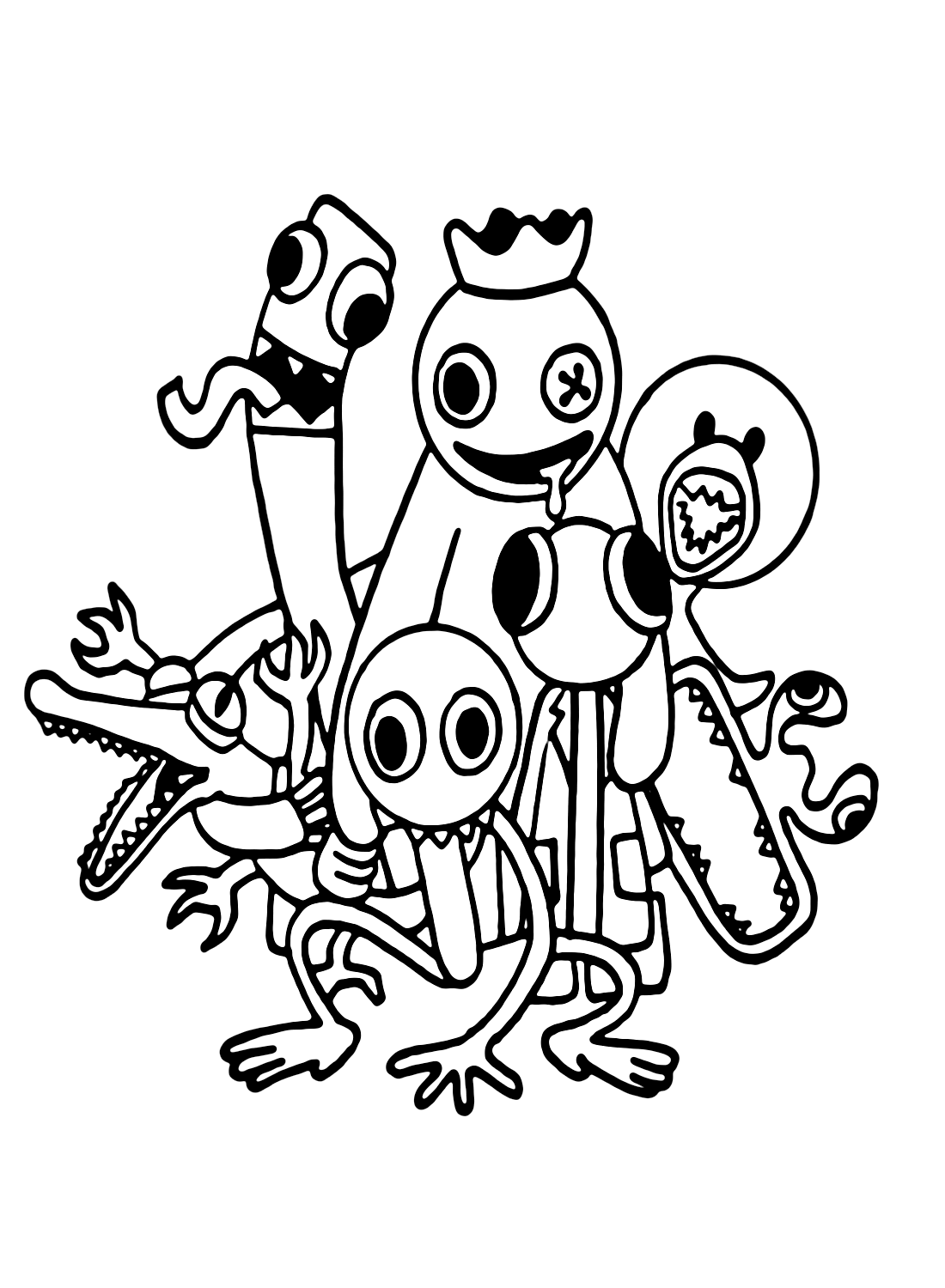 Rainbow Friends Coloring Page Free Printable Coloring Pages