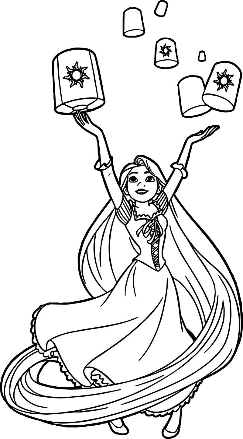 Rapunzel Coloring Pages Learny Kids