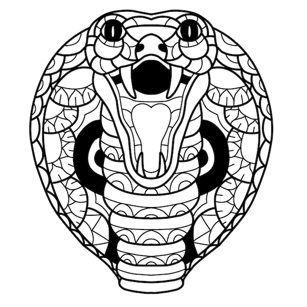 Realistic Snake Coloring Page Printable 