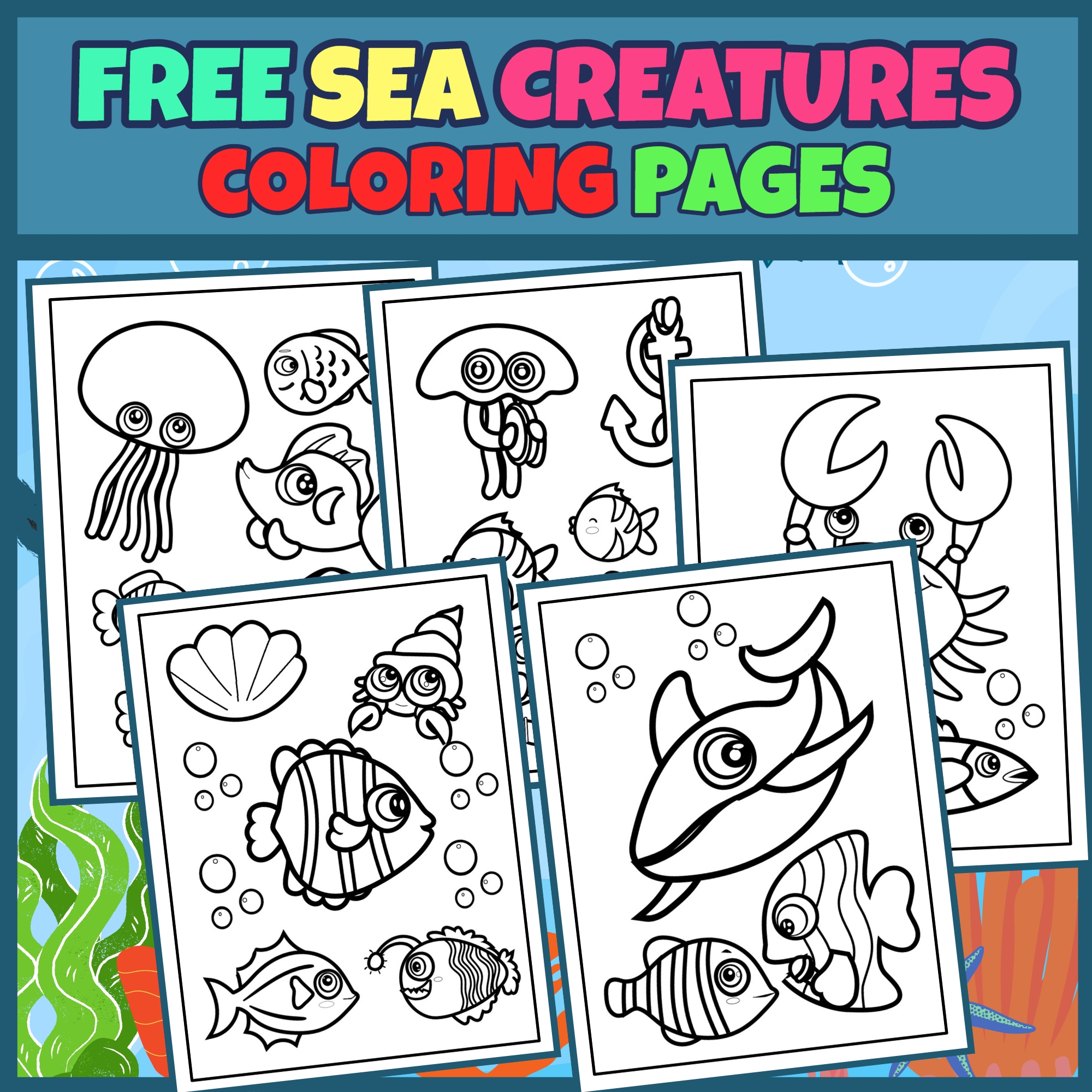 Sea Animals Coloring Pages Sea Animals Coloring Pages