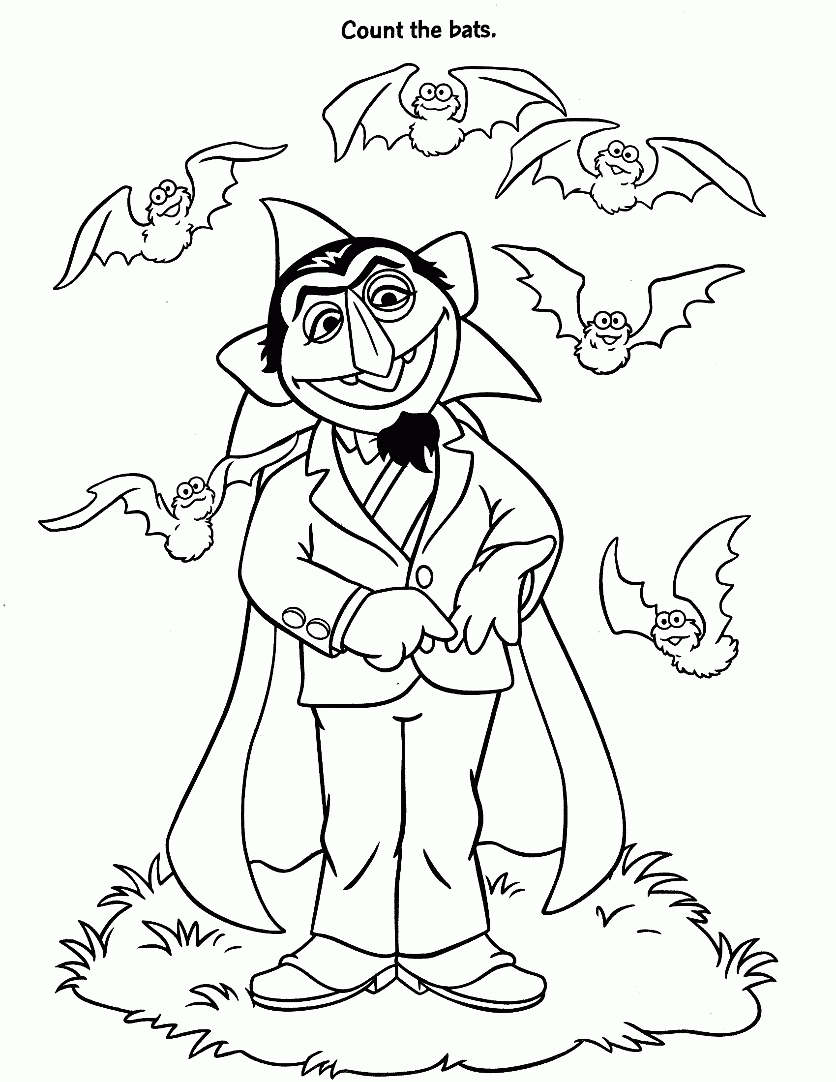 Sesame Street Christmas Coloring Pages Coloring Home